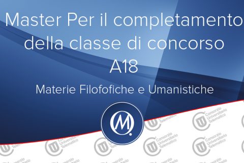 Master per completamento classe di concorso a18