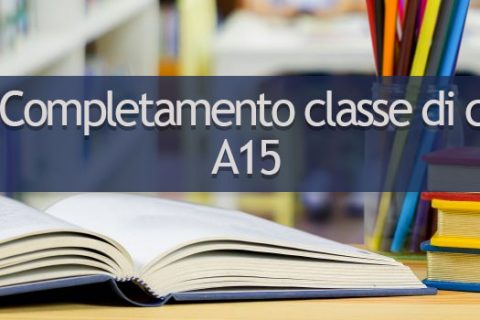 master completamento classe di concorso A15