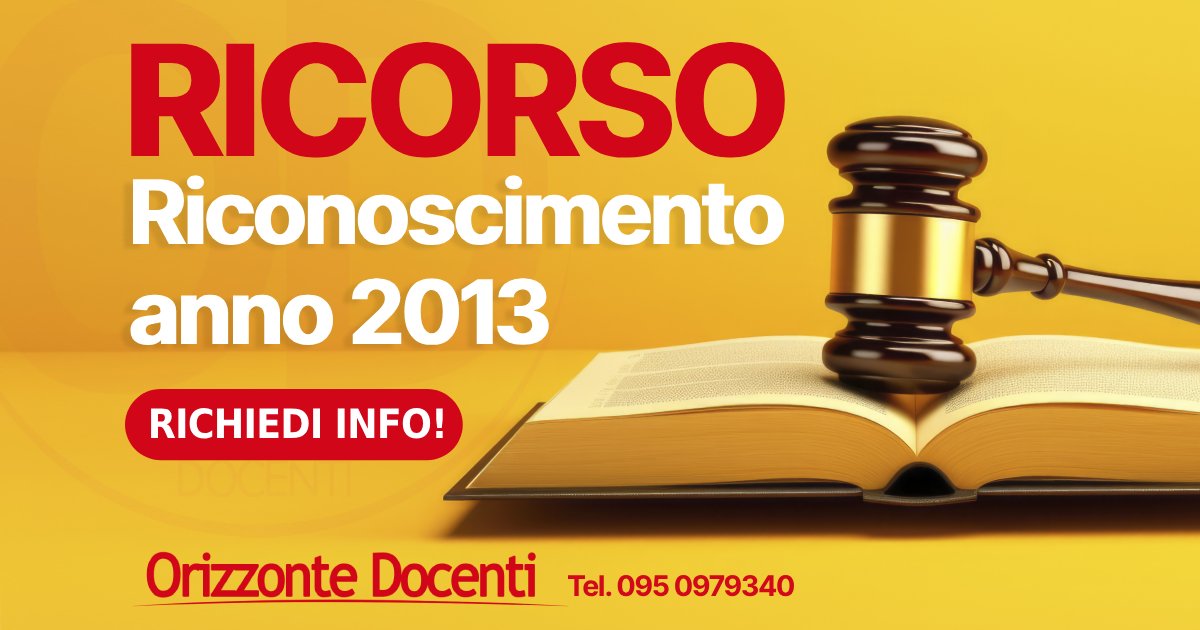 Ricorso anno 2013 - orizzonte docenti