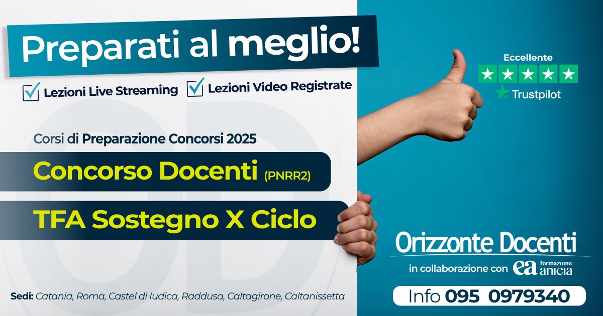 Corsi di preparazione online TFA sostegno X ciclo e concorso docenti 2025